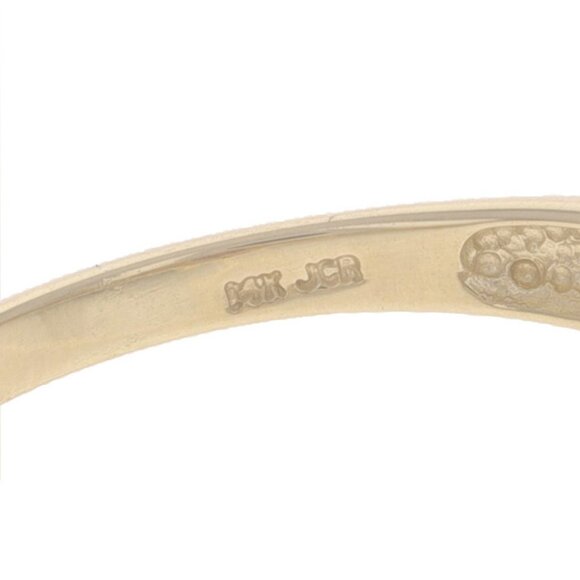 Yellow Gold Rhodolite Garnet & Diamond Halo Ring - 14k Oval 1.30ctw Floral - Picture 6 of 6